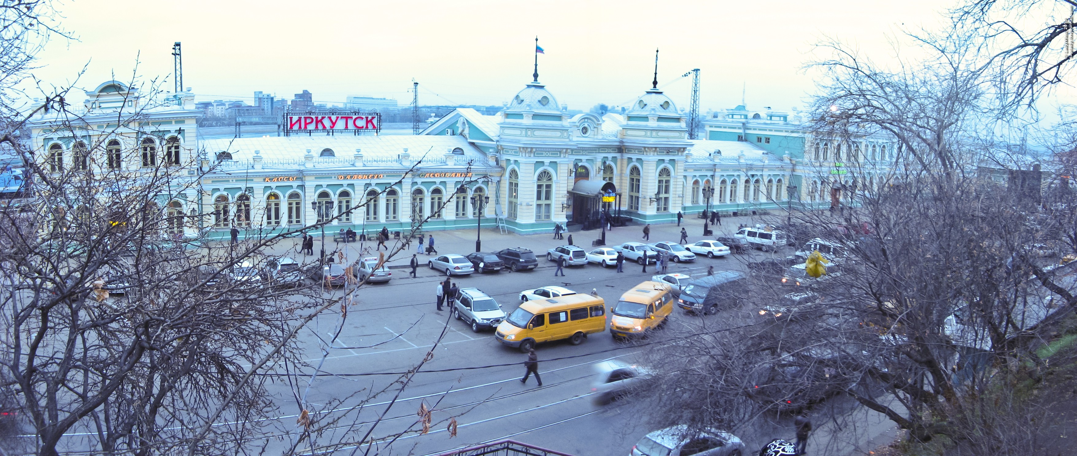 Иркутск-пассажирский, вид с холма