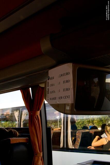 Ценник в автобусе